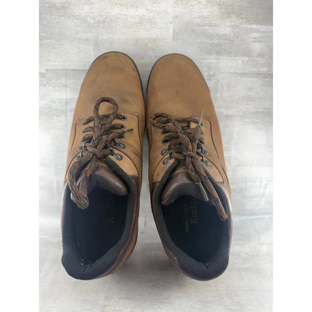 Rockport XCS MLV41 Men Brown Leather Hiking Trail Shoes Vibram Sole Size 12M